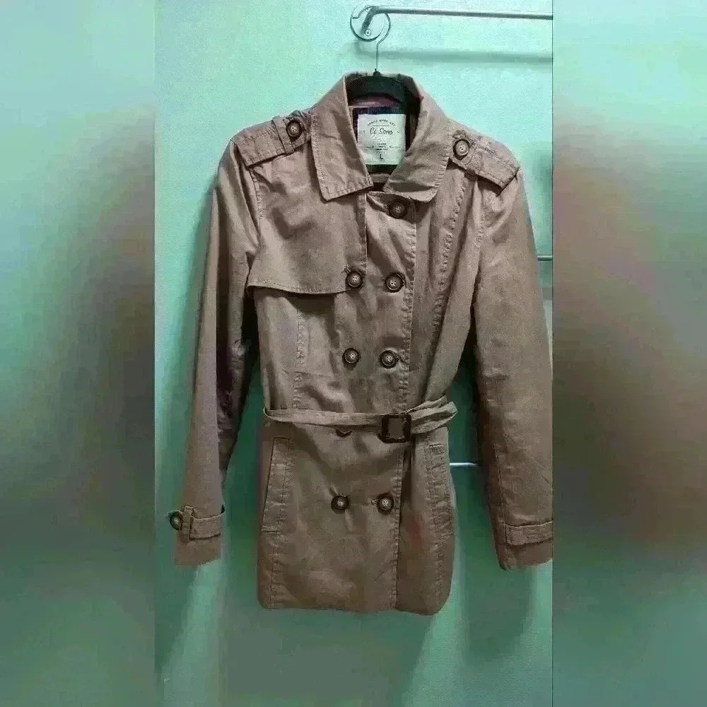 Ci Sono classic pink trench coat jacket